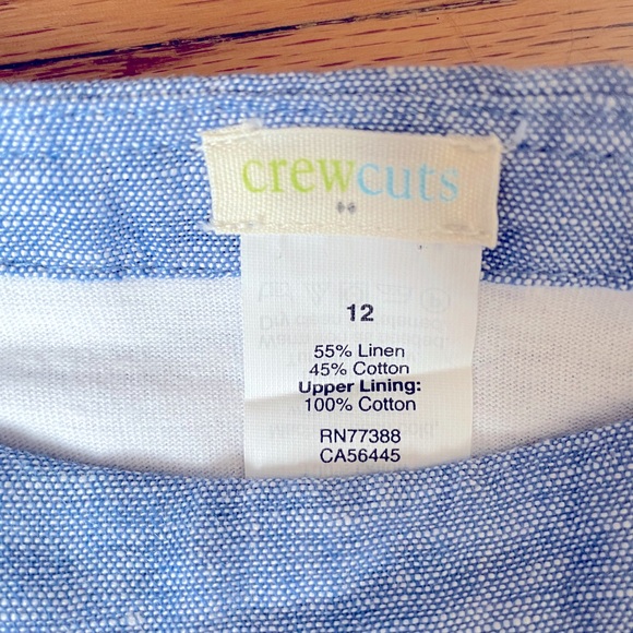 Jcrew Crewcuts Linen Blend Girl’s A-Line Dress - Picture 4 of 7